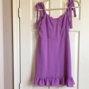 NWT Lilac Mini Dress with Tie Straps